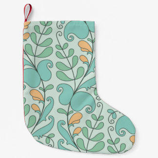 Abstraktes Florales: Vintage Nahtloses Muster Kleiner Weihnachtsstrumpf