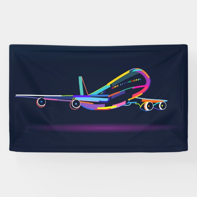 Abstraktes Flugzeug Banner (Horizontal)