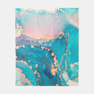 Abstraktes Fluid-Art-Malerei-Hintergrund in Alkoho Fleecedecke