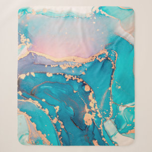 Abstraktes Fluid-Art-Malerei-Hintergrund in Alkoho Sherpadecke