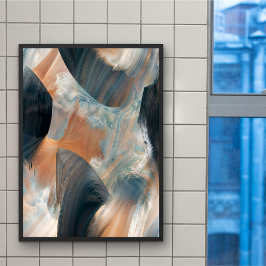 Abstraktes Fluid Dreamscape Flow Art Poster