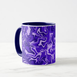 Abstraktes Fluiddesign in lila Farbtönen Tasse