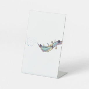 Abstraktes Fluidwellen-Kunst-Grafik-T-Shirt Sockelschild