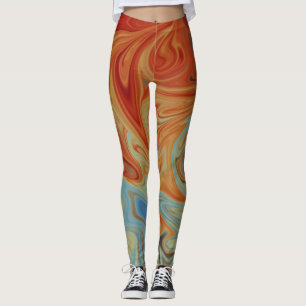 Abstraktes Flüssigkeitsmuster Leggings