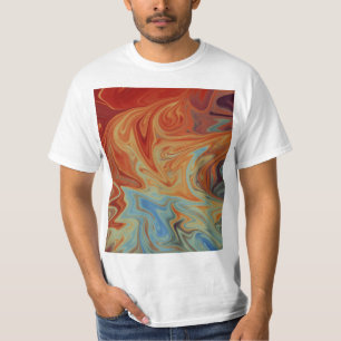 Abstraktes Flüssigkeitsmuster T-Shirt