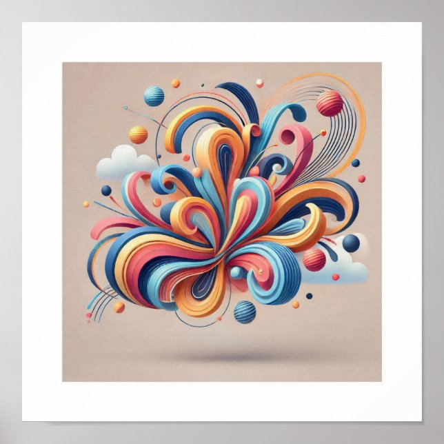 Abstraktes Flüstern Poster (Vorne)