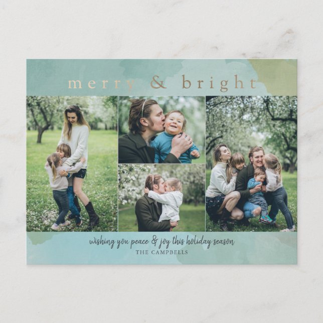 Abstraktes Foto Collage Urlaub Ca Feiertagspostkarte (Vorderseite)