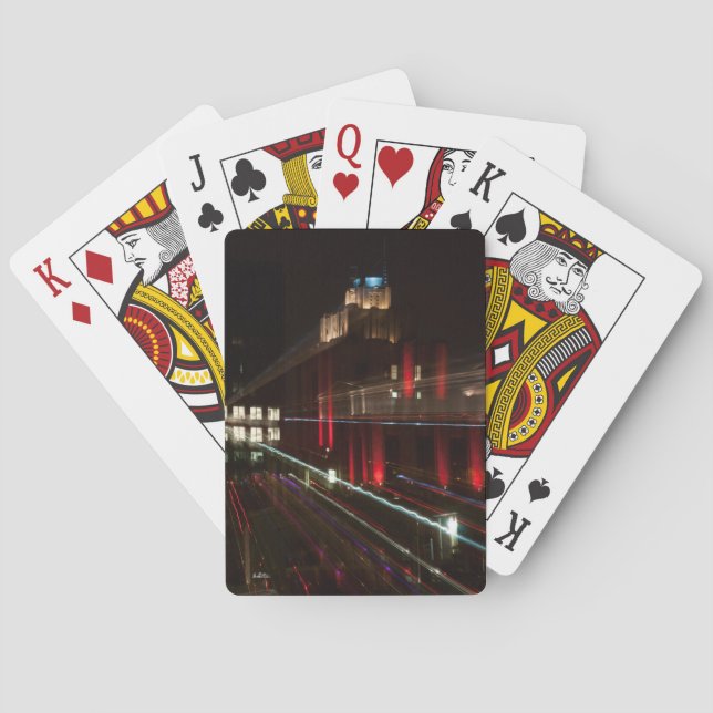 abstraktes Foto, Gebäude Spielkarten (Rückseite)