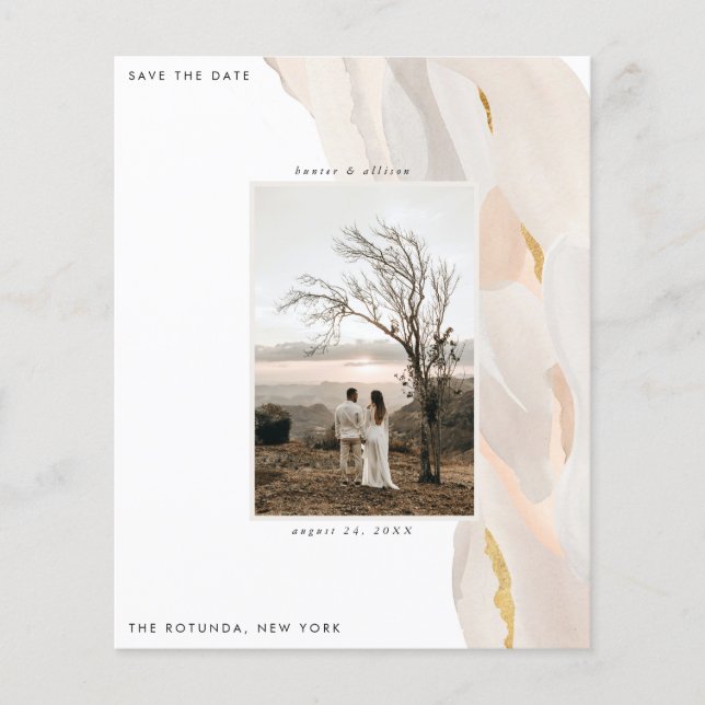 Abstraktes Foto Save the Date Flyer (Vorderseite)