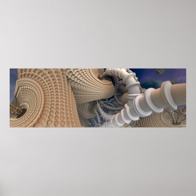 Abstraktes Fraktal Artwork Wall Poster (Vorne)