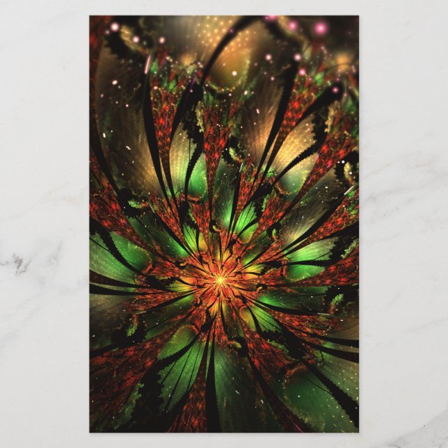 Abstraktes Fraktal Blume Design. (Vorderseite)