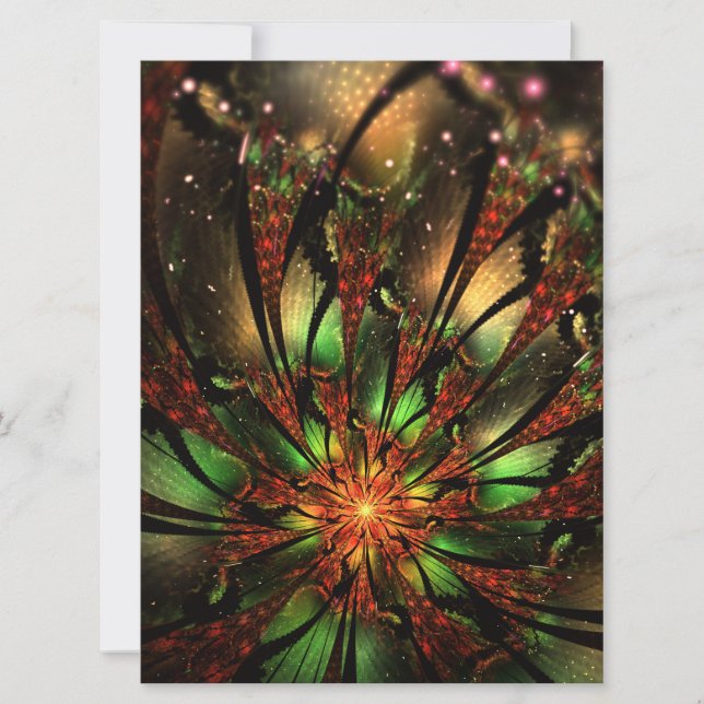 Abstraktes Fraktal Blume Design. (Vorderseite)