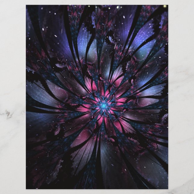 Abstraktes Fraktal Blume Design. (Vorderseite)