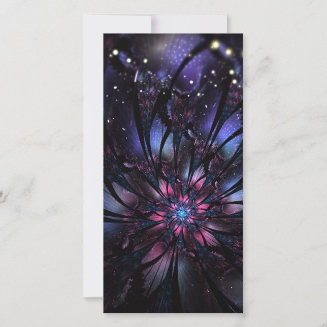 Abstraktes Fraktal Blume Design. Ankündigung (Vorderseite)