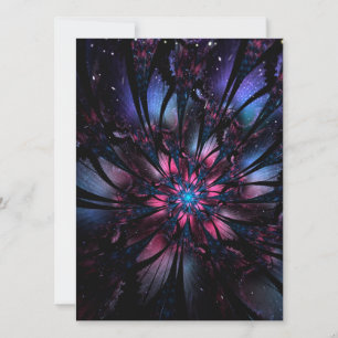 Abstraktes Fraktal Blume Design. Ankündigung