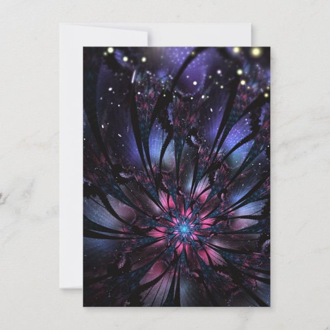 Abstraktes Fraktal Blume Design. Ankündigung (Vorderseite)