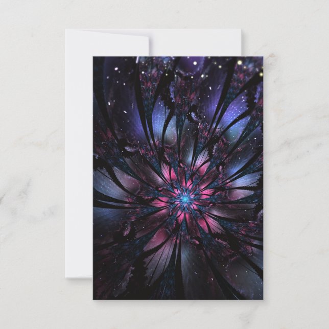 Abstraktes Fraktal Blume Design. Ankündigung (Vorderseite)