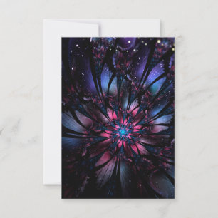 Abstraktes Fraktal Blume Design. Ankündigung