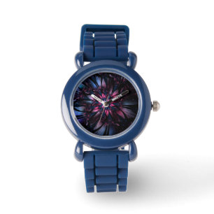 Abstraktes Fraktal Blume Design. Armbanduhr