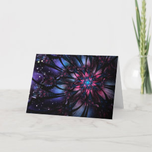 Abstraktes Fraktal Blume Design. Dankeskarte