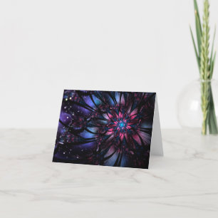 Abstraktes Fraktal Blume Design. Feiertagskarte
