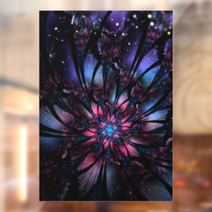 Abstraktes Fraktal Blume Design. Fensteraufkleber
