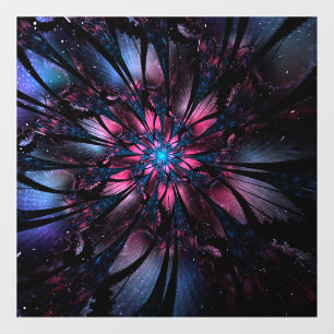 Abstraktes Fraktal Blume Design. Fensteraufkleber