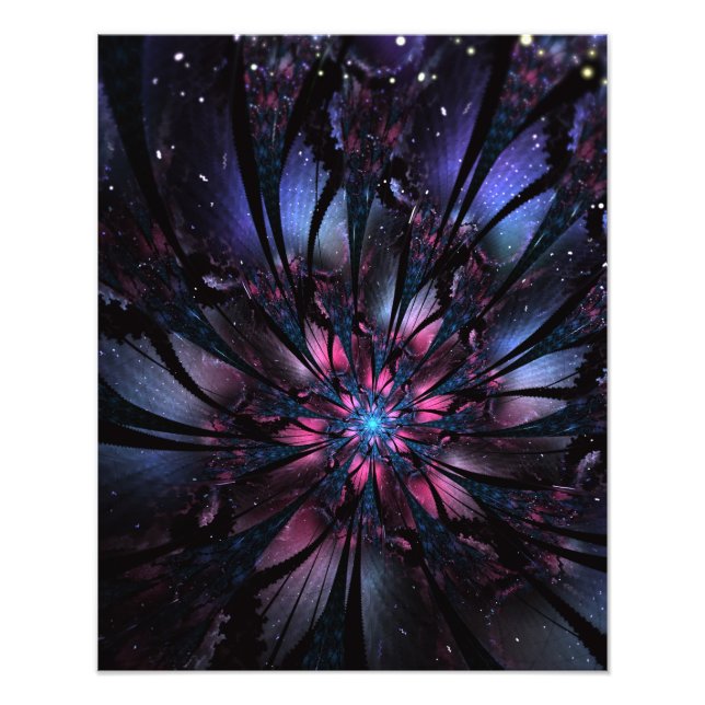 Abstraktes Fraktal Blume Design. Fotodruck (Vorne)