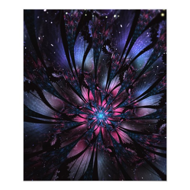 Abstraktes Fraktal Blume Design. Fotodruck (Vorne)