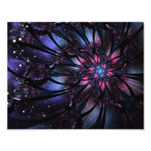 Abstraktes Fraktal Blume Design. Fotodruck (Vorne)