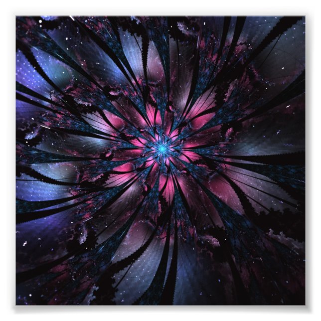 Abstraktes Fraktal Blume Design. Fotodruck (Vorne)
