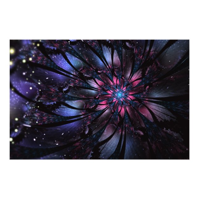 Abstraktes Fraktal Blume Design. Fotodruck (Vorne)