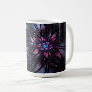 Abstraktes Fraktal Blume Design. Kaffeetasse