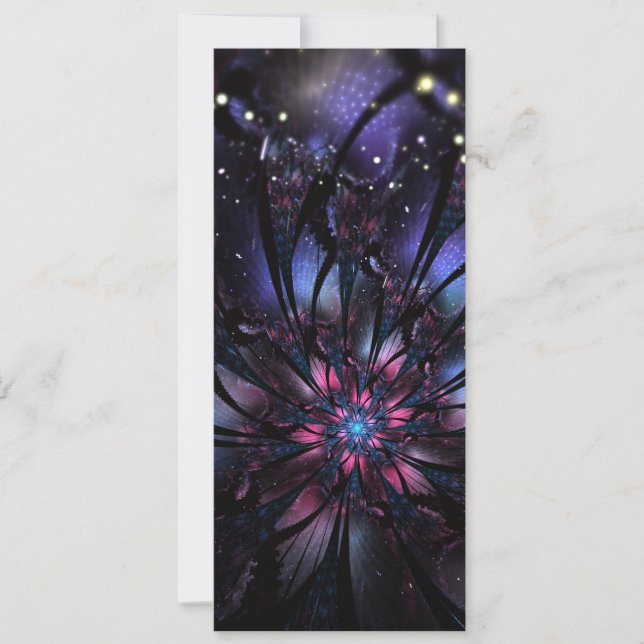 Abstraktes Fraktal Blume Design. Karte (Vorderseite)