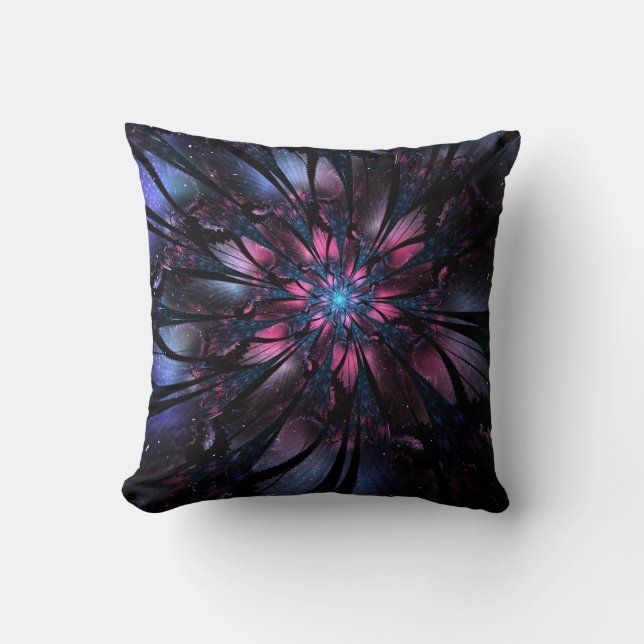 Abstraktes Fraktal Blume Design. Kissen (Vorderseite)