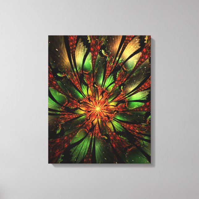 Abstraktes Fraktal Blume Design. Leinwanddruck (Vorderseite)
