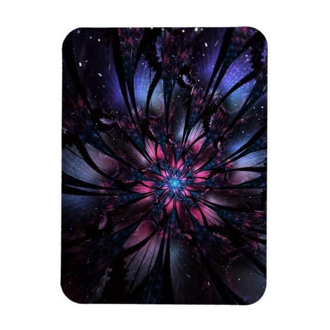 Abstraktes Fraktal Blume Design. Magnet (Vertikal)