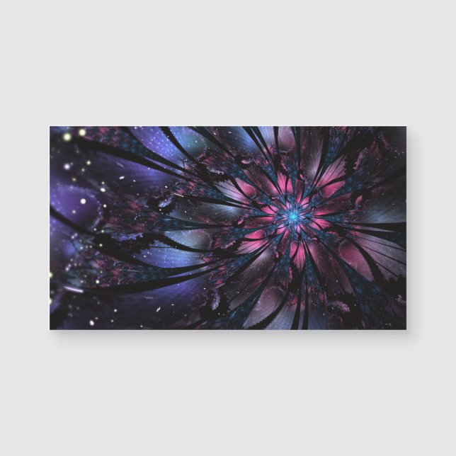Abstraktes Fraktal Blume Design. Magnetkarte (Vorderseite)