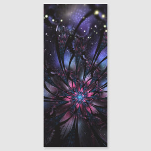 Abstraktes Fraktal Blume Design. Magnetkarte