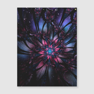 Abstraktes Fraktal Blume Design. Magnetkarte