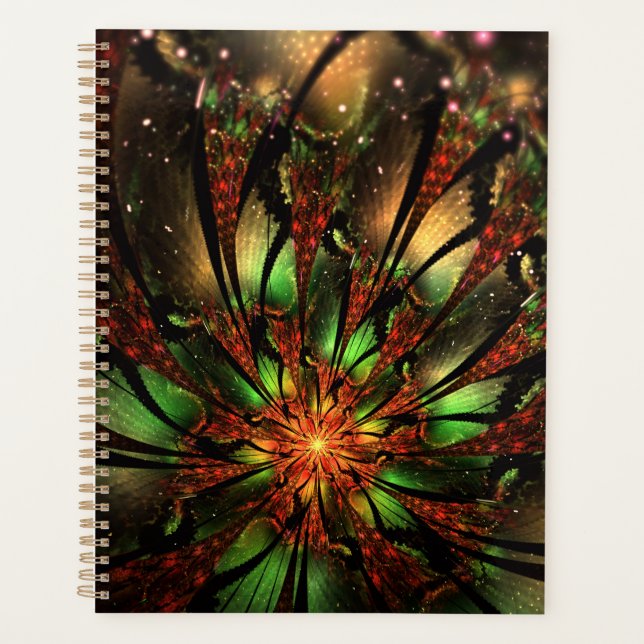 Abstraktes Fraktal Blume Design. Planer (Vorderseite)
