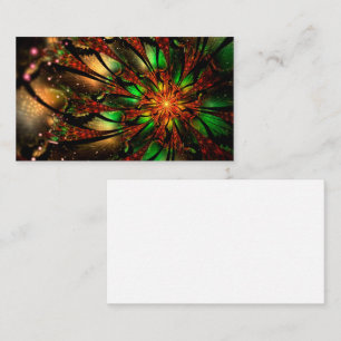 Abstraktes Fraktal Blume Design. Platzkarte