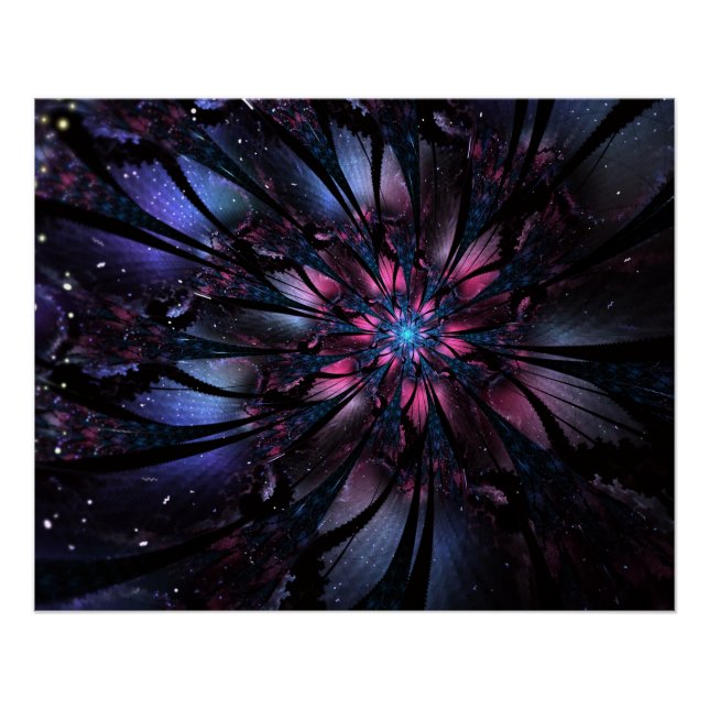 Abstraktes Fraktal Blume Design. Poster (Vorderseite)