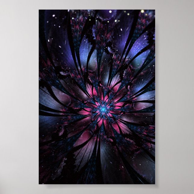 Abstraktes Fraktal Blume Design. Poster (Vorne)