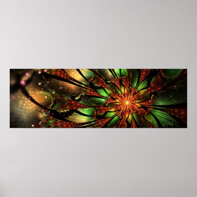 Abstraktes Fraktal Blume Design. Poster (Vorne)