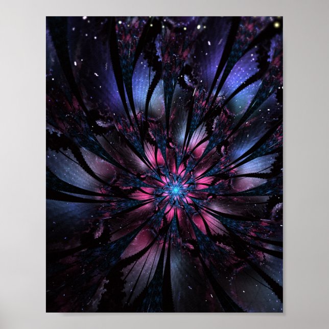 Abstraktes Fraktal Blume Design. Poster (Vorne)