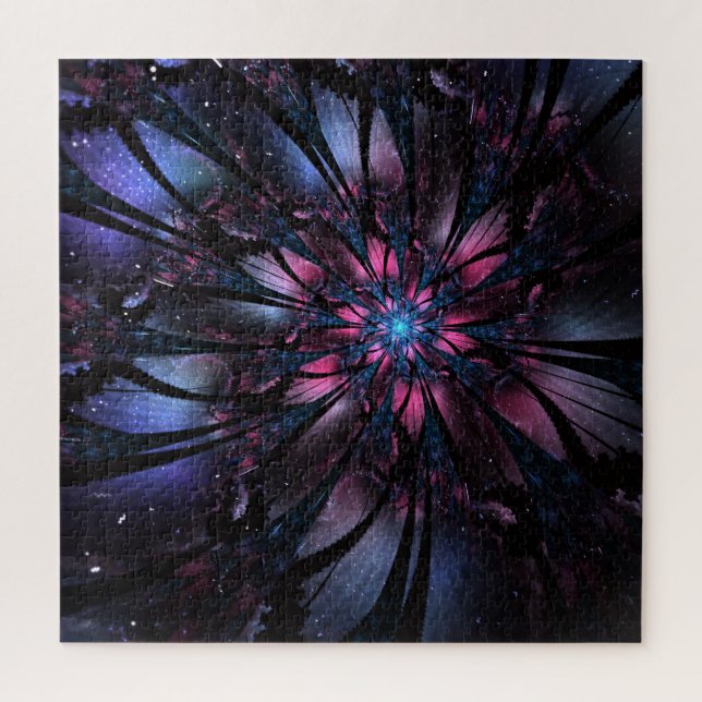 Abstraktes Fraktal Blume Design. Puzzle (Vertikal)