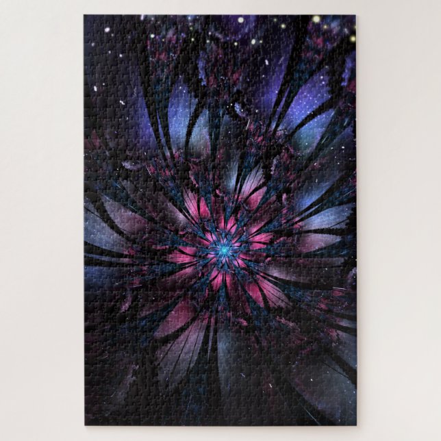 Abstraktes Fraktal Blume Design. Puzzle (Vertikal)