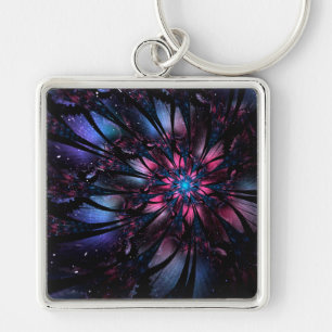 Abstraktes Fraktal Blume Design. Schlüsselanhänger
