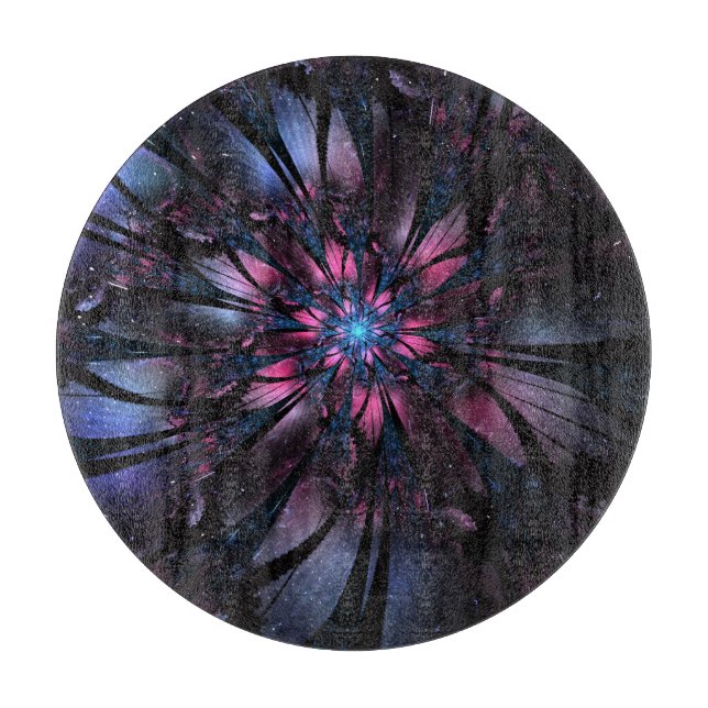Abstraktes Fraktal Blume Design. Schneidebrett (Vorderseite)
